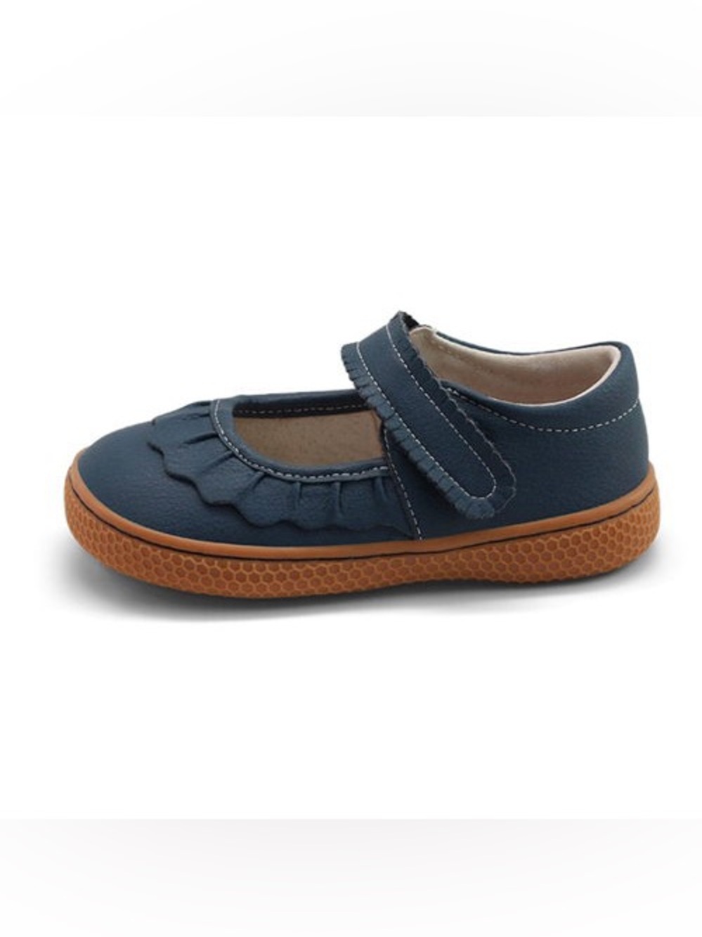 Livie & Luca Navy Mary Jane Shoes with Tan Sole - Picture 2 of 5